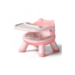 Giggles & Co. Καρεκλάκι Φαγητού με Πλαστικό Σκελετό & Πλαστικό Κάθισμα Ροζ