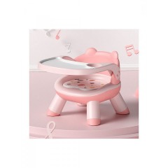 Giggles & Co. Καρεκλάκι Φαγητού με Πλαστικό Σκελετό & Πλαστικό Κάθισμα Ροζ