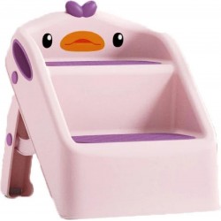 Giggles & Co Duckiestep Παιδικό Αναδιπλούμενο Σκαμπό Σκαλοπατάκι Παπάκι 2 Επιπέδων Μπάνιο & Νιπτήρα Rosy Duck