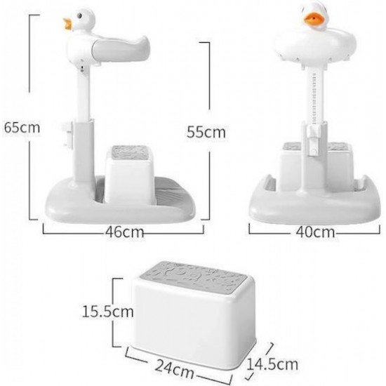 Giggles & Co. Βρεφικό Σταντ Μπάνιου Πτυσσόμενο με Ρυθμιζόμενο Ύψος & Αντιολισθητική Βάση Με Κάθισμα (Khaki)