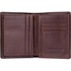 Bull Captain QB-027 Δερμάτινο Ανδρικό Πορτοφόλι με RFID Καφέ