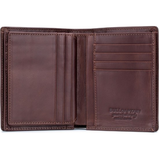 Bull Captain QB-027 Δερμάτινο Ανδρικό Πορτοφόλι με RFID Καφέ