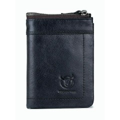 Bull Captain® Δερμάτινο Πορτοφόλι QB-051 Μαύρο