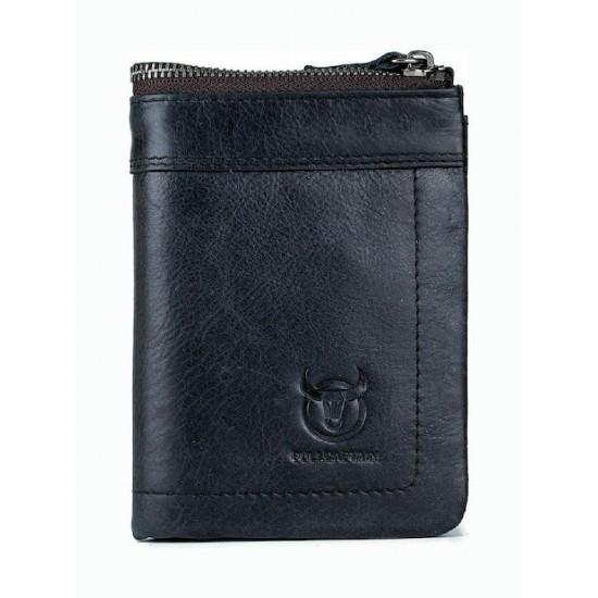 Bull Captain® Δερμάτινο Πορτοφόλι QB-051 Μαύρο