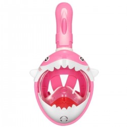 Thenice KF-3 Παιδική Μάσκα Θαλάσσης Καρχαριάκι (Baby Shark) Full Face Snorkel Mask (XS/S)  Ροζ χρώμα