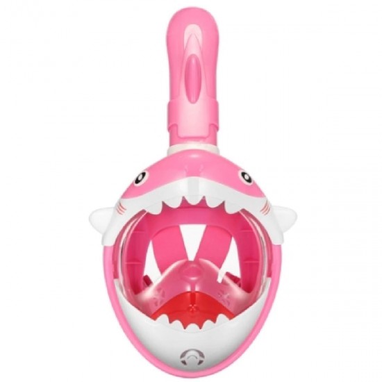 Thenice KF-3 Παιδική Μάσκα Θαλάσσης Καρχαριάκι (Baby Shark) Full Face Snorkel Mask (XS/S)  Ροζ χρώμα