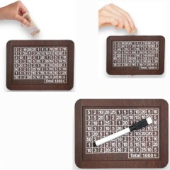 Kakeibo Box Γιαπωνέζικος Κουμπαράς Ξύλινος Ρετρό Αποταμίευση 1000€ Καφέ