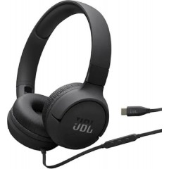 JBL Tune 520C On-Ear Wired Headphones Black