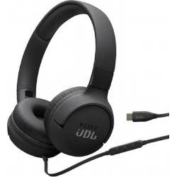 JBL Tune 520C On-Ear Wired Headphones Black
