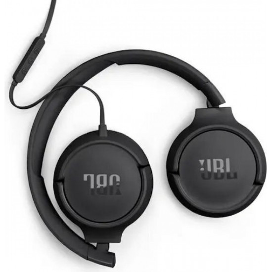 JBL Tune 520C On-Ear Wired Headphones Black