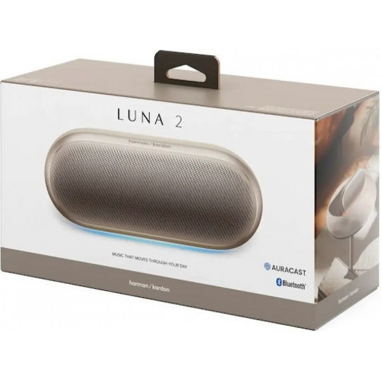 Harman Kardon Luna 2 Αδιάβροχο Ηχείο Bluetooth 40W με Διάρκεια Μπαταρίας έως 12 ώρες Warm Sand