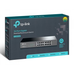 Tp-Link TL-SG1016D 16-Port Gigabit Desktop/Rackmount Switch v13.0 (1700000532) Black