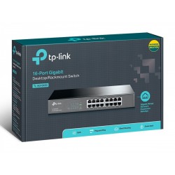 Tp-Link TL-SG1016D 16-Port Gigabit Desktop/Rackmount Switch v13.0 (1700000532) Black