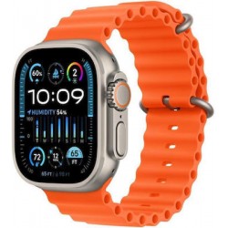 Apple Watch Ultra 2 49mm Αδιάβροχο με eSIM και Παλμογράφο (MREH3GK/A) Titanium Orange Ocean Band