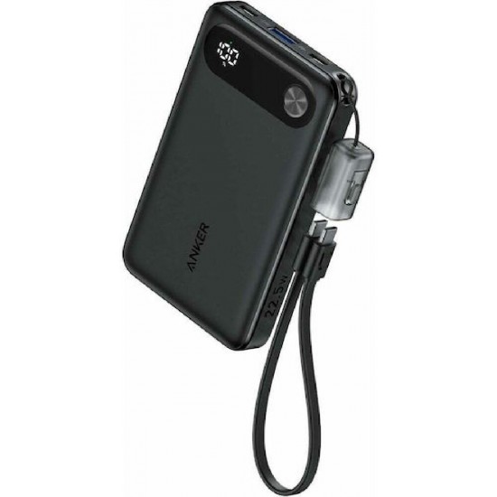 Anker Power Bank 10K mAh 22.5W USB-C Cable (A1257G11) Black