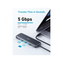 Anker 332 5-in-1 USB-C Docking Station με HDMI 4K PD (A8355H11) Γκρι