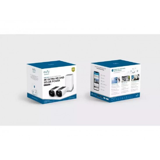 Anker EufyCam 3 S330 Solar KIT 2 Ασύρματων Καμερών IP 8MP 4K Ultra HD (T88713W1) + HomeBase 3