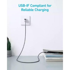 Anker 322 Durable Braided Charging Cable USB-A to USB-C 1.8m (A81H6G11) Black
