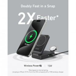 Anker MagGo Wireless Charging Station 3-in-1 Pocket Size 15W (B2557311) Black