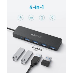 Anker 4-Port Expansion USB-C Data Hub (A8309G11) Black