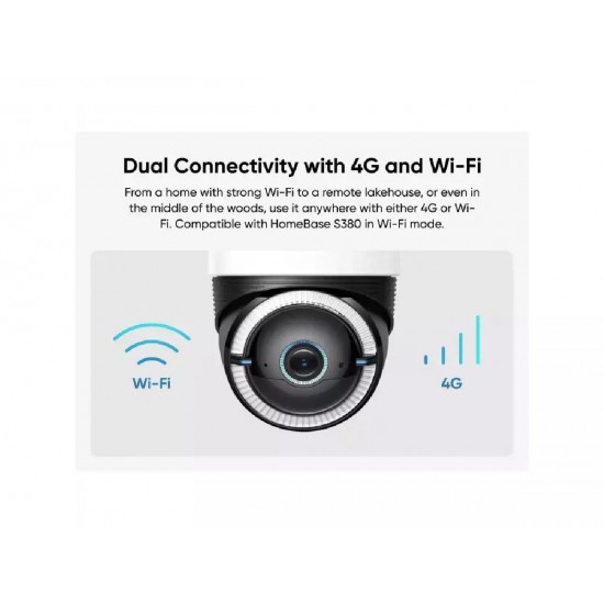 Anker Eufy 4G LTE Cam S330 Ultra HD Battery Camera with Solar Panel (T86P2321) White