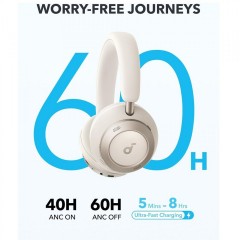 Anker Soundcore Space One Pro Wireless Headphones (A3062G21) Λευκά