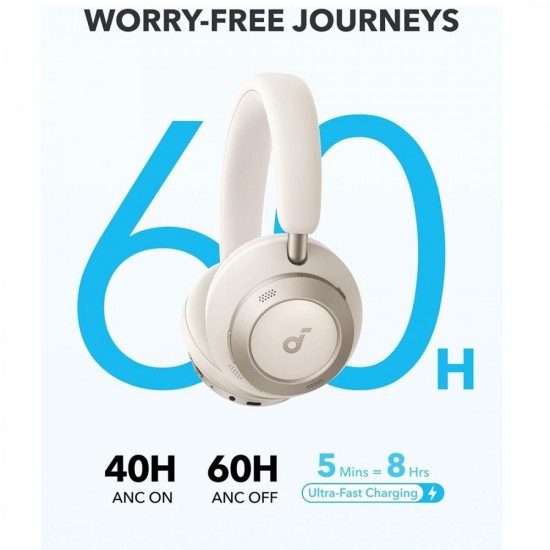 Anker Soundcore Space One Pro Wireless Headphones (A3062G21) Λευκά