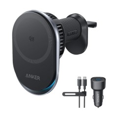 Anker Prime MagGo AirCool Βάση Κινητού Αυτοκινήτου με Ρυθμιζόμενα Άγκιστρα και Ασύρματη Φόρτιση (B2933H11) Μαύρη