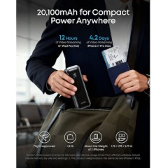Anker Prime Powerbank 20k mAh,220W max power,2xUSB-C, 1xUSB-A, A110BH11 Black