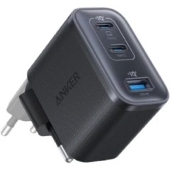 Anker Nano Φορτιστής με Ενσωματωμένο Καλώδιο με Θύρα USB-A και 2 Θύρες USB-C 70W (A121AL11) Μαύρος