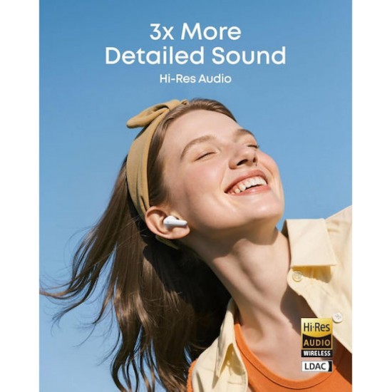 Soundcore by Anker R60i In-ear Bluetooth Handsfree Ακουστικά με Αντοχή στον Ιδρώτα και Θήκη Φόρτισης Λευκά