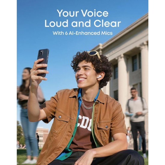 Soundcore by Anker R60i In-ear Bluetooth Handsfree Ακουστικά με Αντοχή στον Ιδρώτα και Θήκη Φόρτισης Λευκά
