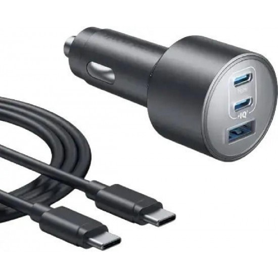 Anker Car Charger 3 Port 167,5W With 1m Cable (Β2737ΗΑ1) Black