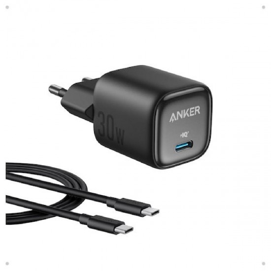 Anker Zolo Φορτιστής Χωρίς Καλώδιο με Θύρα USB-C 30W Power Delivery / Quick Charge 3.0 (A2698G11) Μαύρος