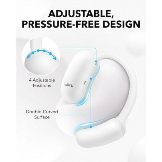 Anker Soundcore AeroFit 2 Bluetooth Handsfree Ακουστικά με Αντοχή στον Ιδρώτα και Θήκη Φόρτισης (A3874G21) White