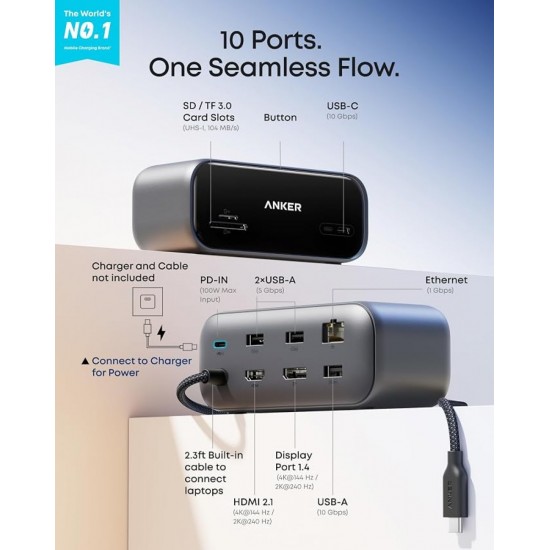 Anker Desktop Usb-c Hub (A210C041) Silver