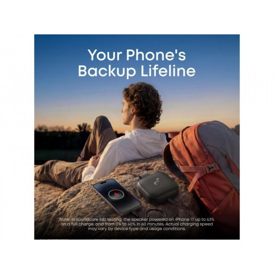 Anker Boom Go 3i Αδιάβροχο Ηχείο Bluetooth 15W με Διάρκεια Μπαταρίας έως 24 ώρες (D5103010) Μαύρο