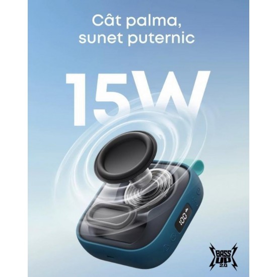 Anker Boom Go 3i Αδιάβροχο Ηχείο Bluetooth 15W με Διάρκεια Μπαταρίας έως 24 ώρες (D5103030) Μπλε