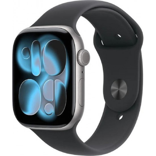Apple Watch Series 11 Aluminium 42mm Αδιάβροχο με Παλμογράφο Space Grey