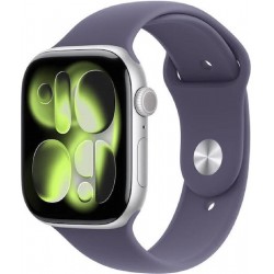 Apple Watch Series 11 42mm Aluminium Case with Purple Fog Sport Band - M/L (MEU74QL/A) Silver