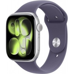 Apple Watch Series 11 42mm Aluminium Case with Purple Fog Sport Band - M/L (MEU74QL/A) Silver