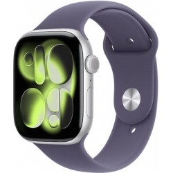 Apple Watch Series 11 42mm Aluminium Case with Purple Fog Sport Band - M/L (MEU74QL/A) Silver