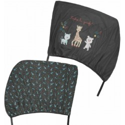 Sophie La Girafe Πλαϊνά Σκίαστρα Αυτοκινήτου Φιμέ Μαύρο 59x56εκ. 2τμχ