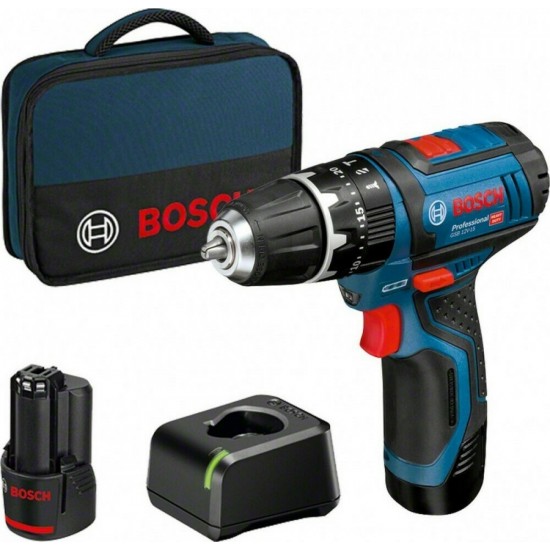 Bosch GSR 120-LI Δραπανοκατσάβιδο Μπαταρίας 12V 2x2Ah (6019G8000)