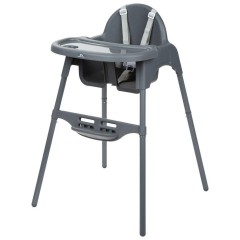 Bebe Confort Meely Καρεκλάκι Φαγητού 2 in 1 με Ρυθμιζόμενο Ύψος Dark Grey