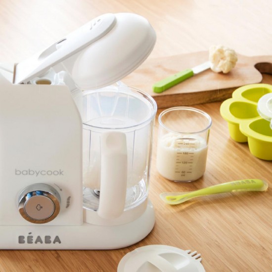 Beaba Babycook Solo Βρεφικός Ατμομάγειρας με Μπλέντερ 1.1lt (912675) White/Silver