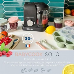 Beaba Babycook Solo 4-in-1 Βρεφικός Ατμομάγειρας με Μπλέντερ 1.1lt (912791) Black