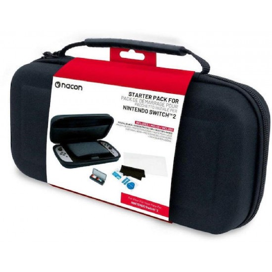 Nacon Starter Pack (Pouch + Screen Protector + 1 Box for 4 Games) for Nintendo Switch 2 Black
