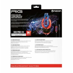 Nacon Rig 300 Pro HN Over Ear Gaming Headset (10-1878-05) Red/Blue