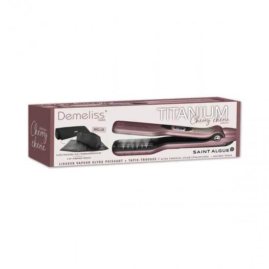 Demeliss Titanium Πρέσα Μαλλιών με Ατμό (21371) Cherry Cherie